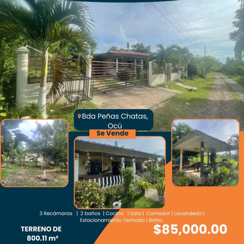 Se Vende Residencia, Peñas Chatas, Ocú